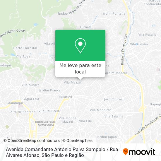Avenida Comandante Antônio Paiva Sampaio / Rua Álvares Afonso mapa