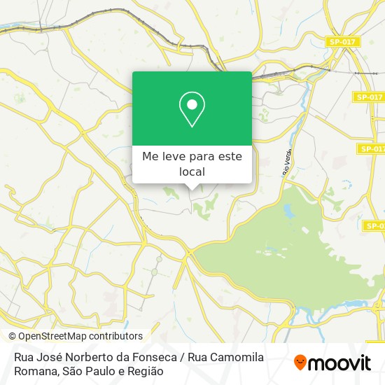 Rua José Norberto da Fonseca / Rua Camomila Romana mapa