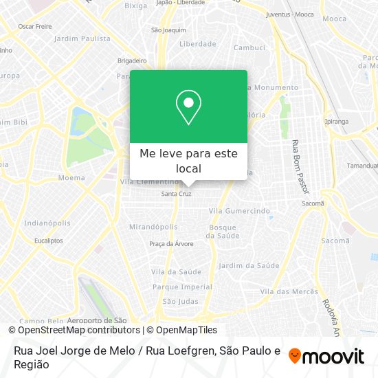 Rua Joel Jorge de Melo / Rua Loefgren mapa