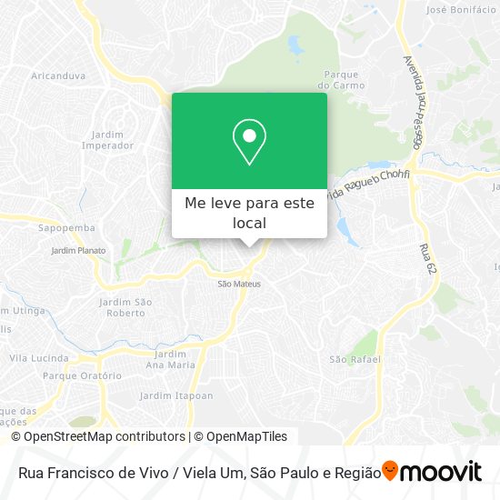 Rua Francisco de Vivo / Viela Um mapa
