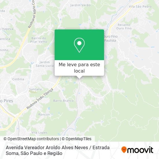 Avenida Vereador Aroldo Alves Neves / Estrada Soma mapa