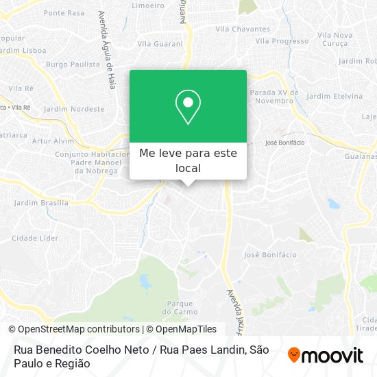 Rua Benedito Coelho Neto / Rua Paes Landin mapa