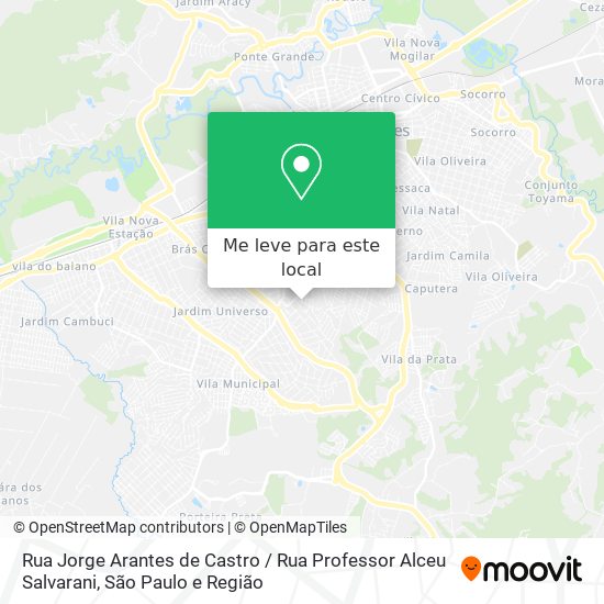 Rua Jorge Arantes de Castro / Rua Professor Alceu Salvarani mapa