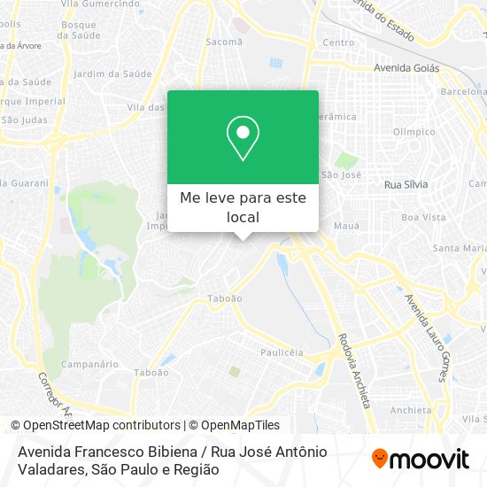 Avenida Francesco Bibiena / Rua José Antônio Valadares mapa