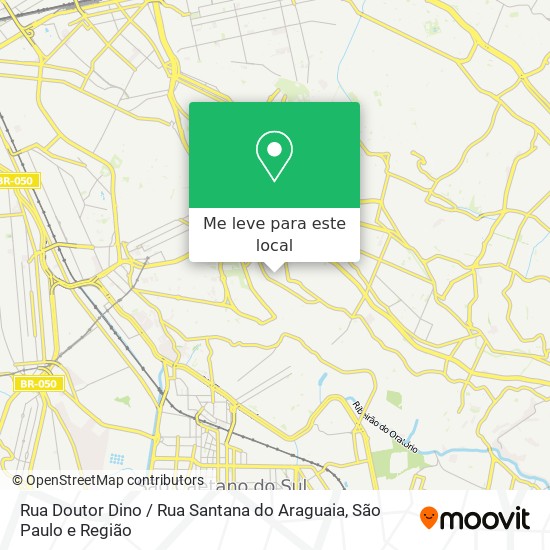 Rua Doutor Dino / Rua Santana do Araguaia mapa