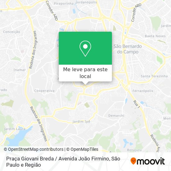 Praça Giovani Breda / Avenida João Firmino mapa