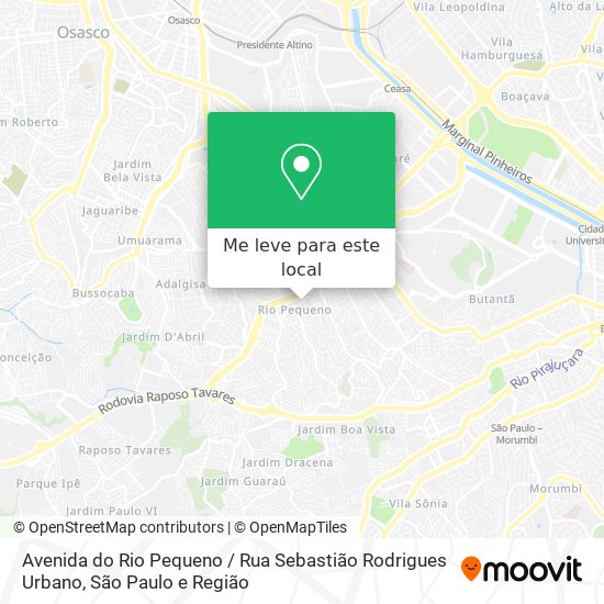 Avenida do Rio Pequeno / Rua Sebastião Rodrigues Urbano mapa