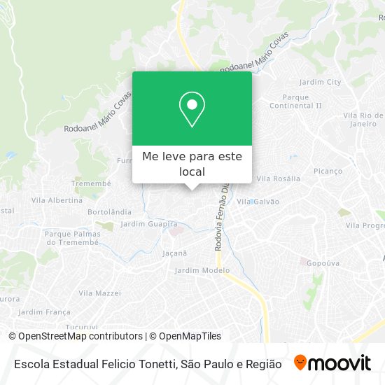 Escola Estadual Felicio Tonetti mapa