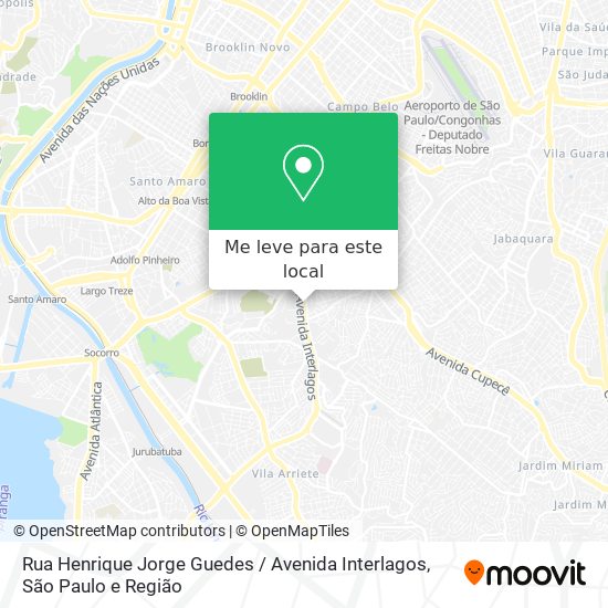 Rua Henrique Jorge Guedes / Avenida Interlagos mapa