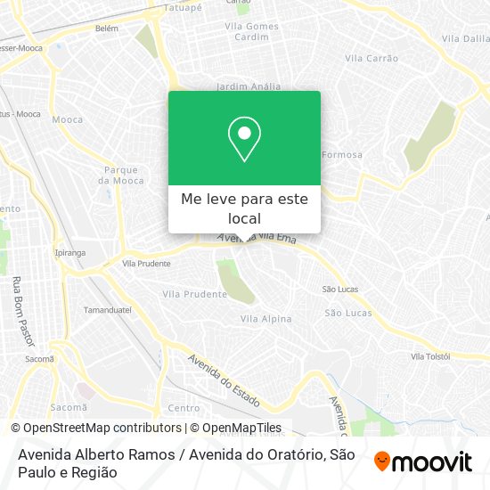Avenida Alberto Ramos / Avenida do Oratório mapa