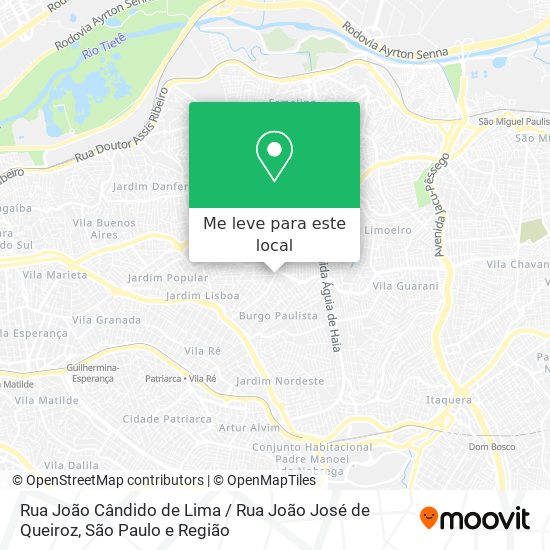 Rua João Cândido de Lima / Rua João José de Queiroz mapa