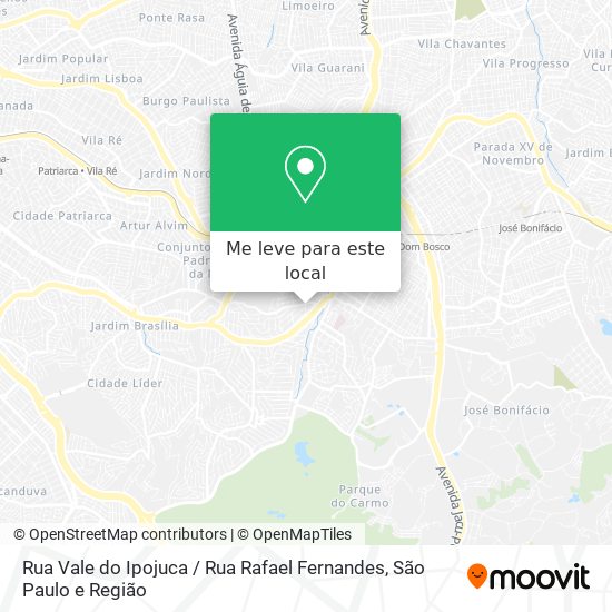 Rua Vale do Ipojuca / Rua Rafael Fernandes mapa