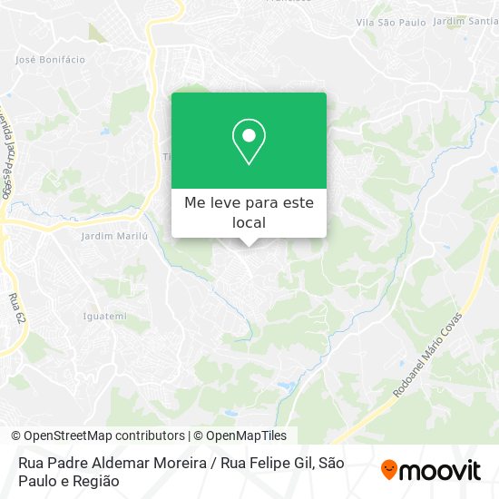 Rua Padre Aldemar Moreira / Rua Felipe Gil mapa