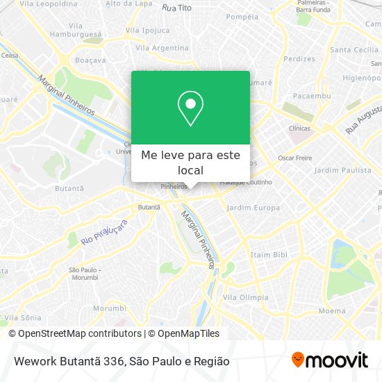 Wework Butantã 336 mapa