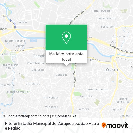 Niteroi Estadio Municipal de Carapicuiba mapa