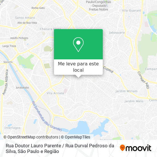 Rua Doutor Lauro Parente / Rua Durval Pedroso da Silva mapa