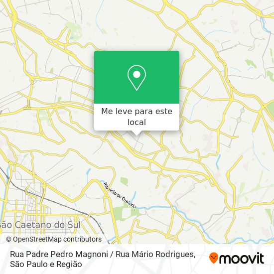 Rua Padre Pedro Magnoni / Rua Mário Rodrigues mapa