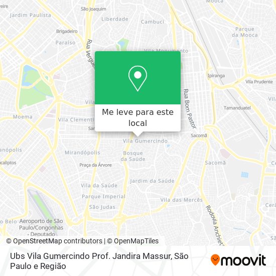 Ubs Vila Gumercindo Prof. Jandira Massur mapa