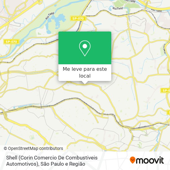 Shell (Corin Comercio De Combustiveis Automotivos) mapa