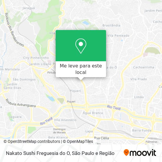 Nakato Sushi Freguesia do O mapa