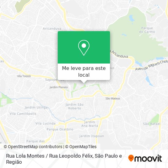 Rua Lola Montes / Rua Leopoldo Félix mapa