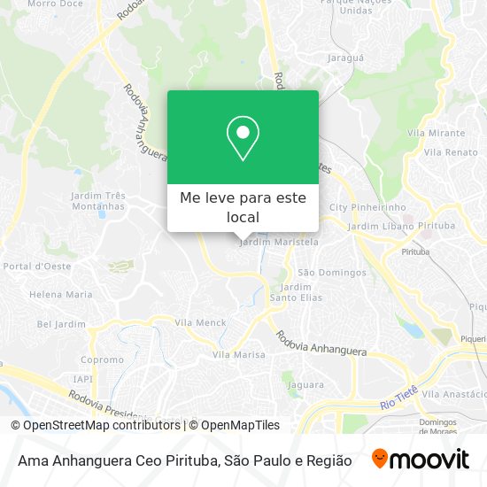 Ama Anhanguera Ceo Pirituba mapa