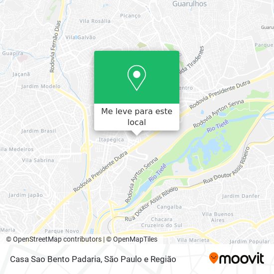 Casa Sao Bento Padaria mapa