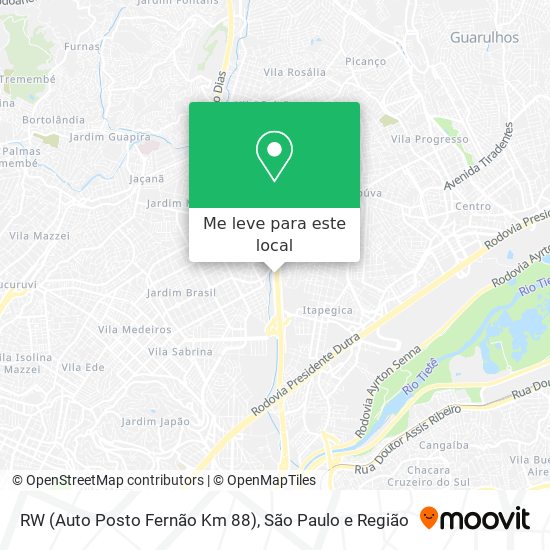 RW (Auto Posto Fernão Km 88) mapa