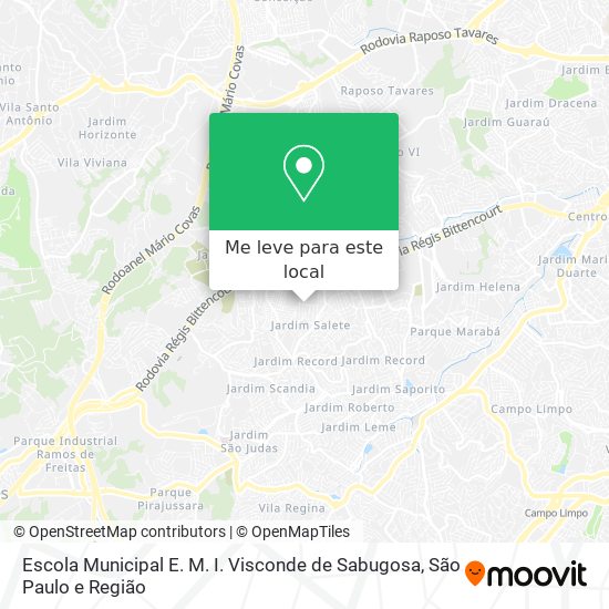 Escola Municipal E. M. I. Visconde de Sabugosa mapa