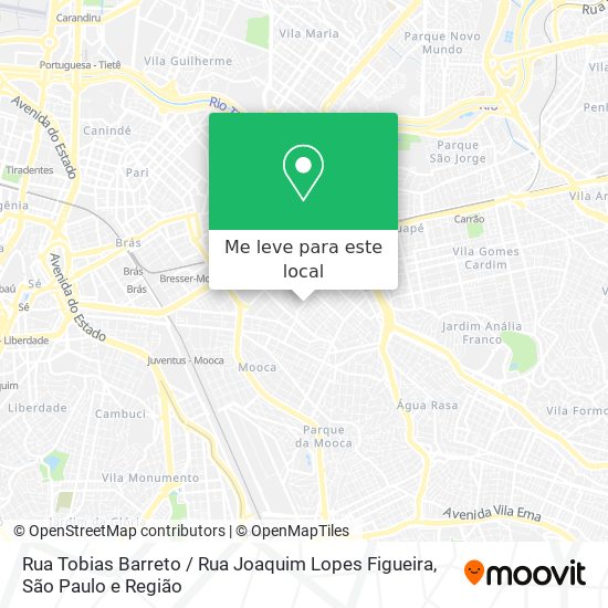 Rua Tobias Barreto / Rua Joaquim Lopes Figueira mapa