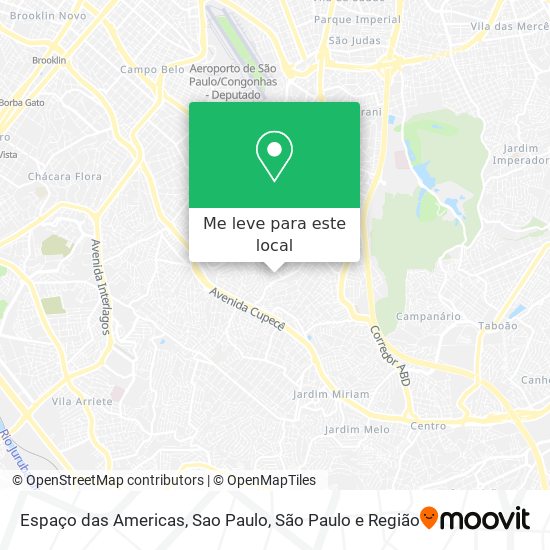 Espaço das Americas, Sao Paulo mapa