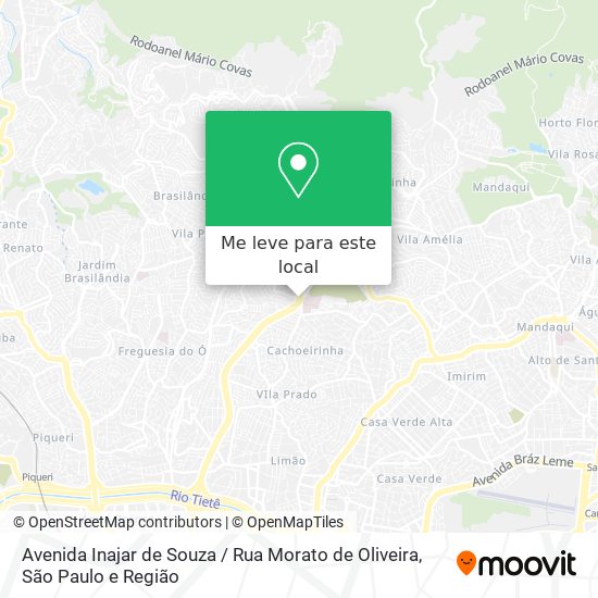 Avenida Inajar de Souza / Rua Morato de Oliveira mapa