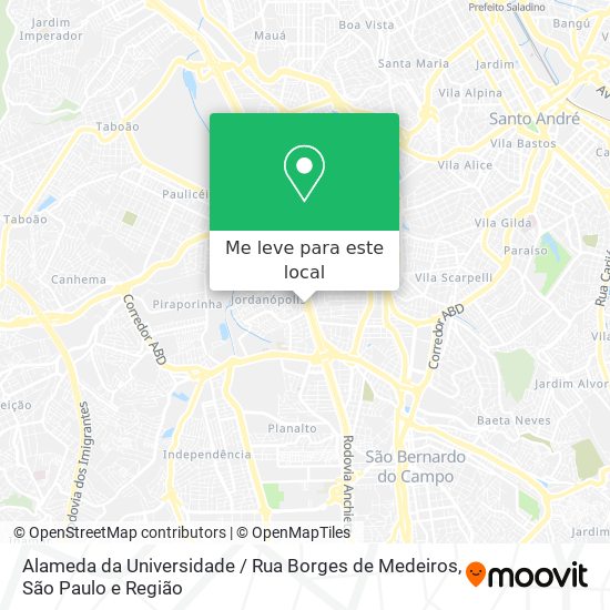 Alameda da Universidade / Rua Borges de Medeiros mapa