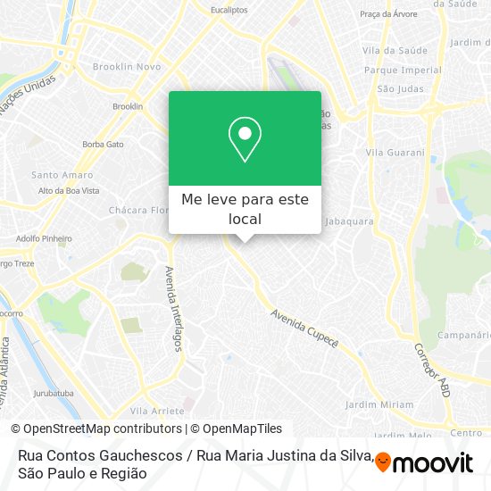 Rua Contos Gauchescos / Rua Maria Justina da Silva mapa