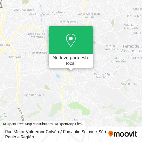 Rua Major Valdemar Galvão / Rua Júlio Salusse mapa