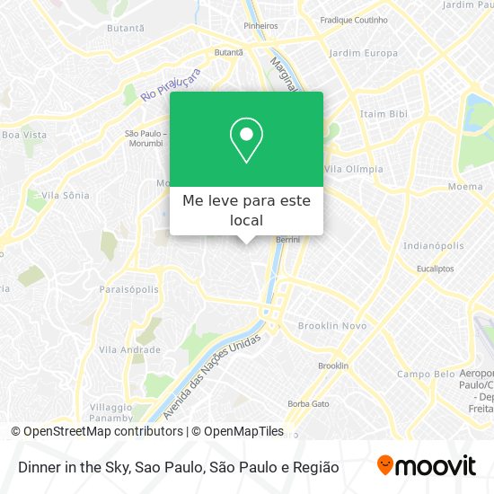Dinner in the Sky, Sao Paulo mapa