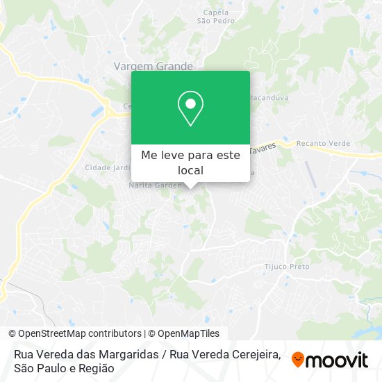 Rua Vereda das Margaridas / Rua Vereda Cerejeira mapa