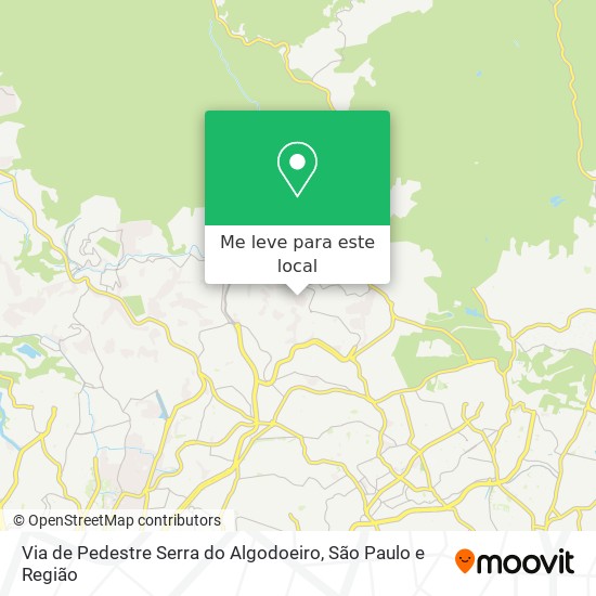 Via de Pedestre Serra do Algodoeiro mapa