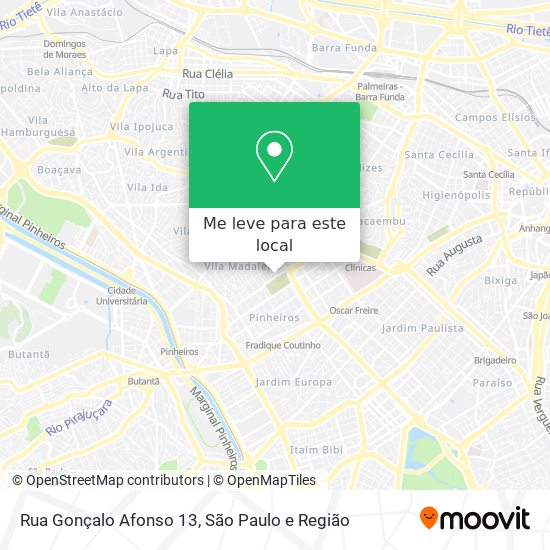 Rua Gonçalo Afonso 13 mapa