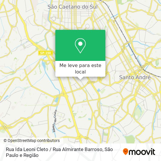 Rua Ida Leoni Cleto / Rua Almirante Barroso mapa