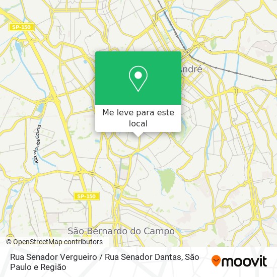 Rua Senador Vergueiro / Rua Senador Dantas mapa