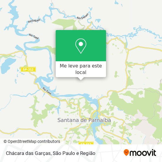 Chácara das Garças mapa