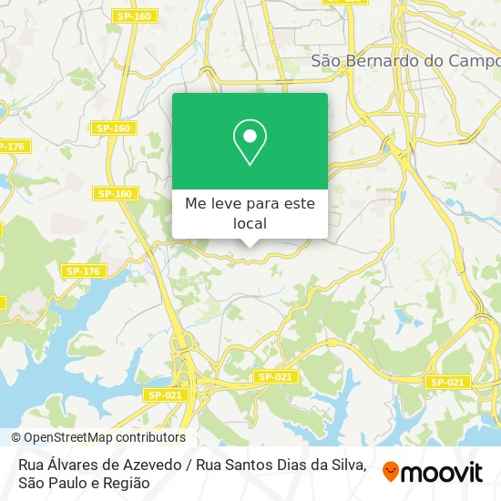 Rua Álvares de Azevedo / Rua Santos Dias da Silva mapa