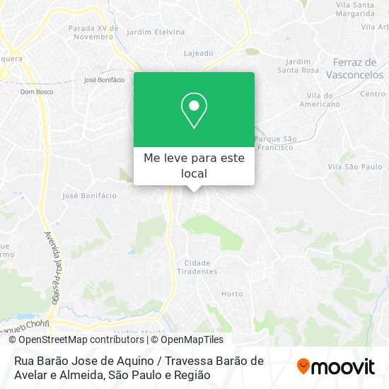 Rua Barão Jose de Aquino / Travessa Barão de Avelar e Almeida mapa