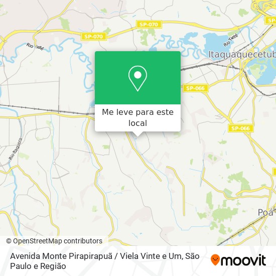 Avenida Monte Pirapirapuã / Viela Vinte e Um mapa