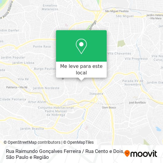 Rua Raimundo Gonçalves Ferreira / Rua Cento e Dois mapa