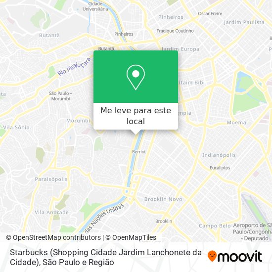 Starbucks (Shopping Cidade Jardim Lanchonete da Cidade) mapa