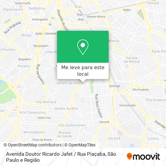 Avenida Doutor Ricardo Jafet / Rua Piaçaba mapa