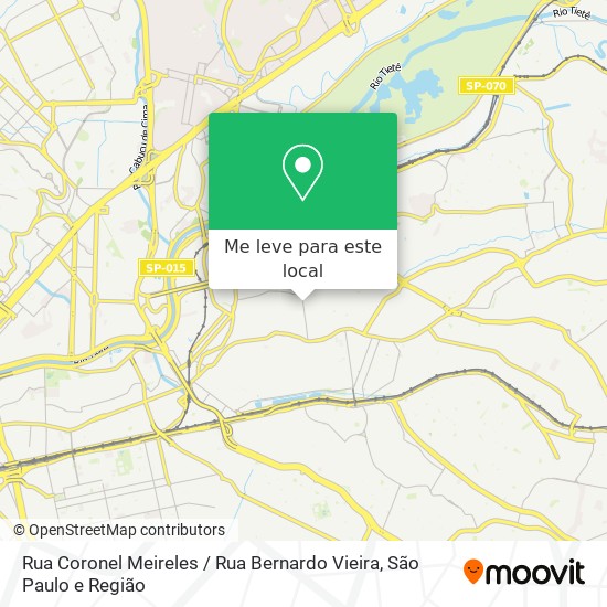 Rua Coronel Meireles / Rua Bernardo Vieira mapa