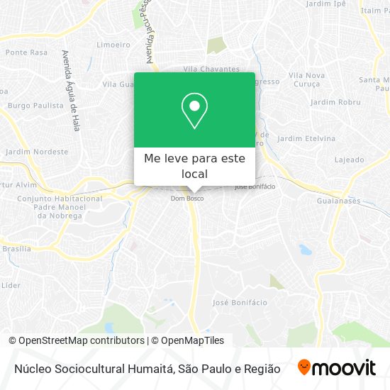 Núcleo Sociocultural Humaitá mapa